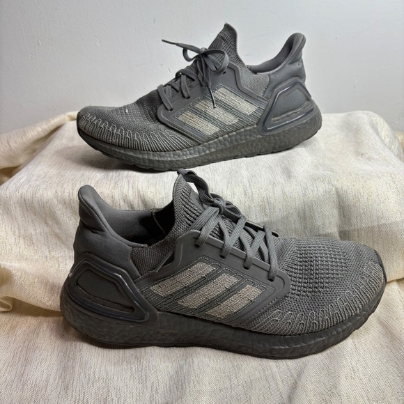 Adidas Ultraboost 20 Shoes Grey Men's Size 10 Running Lifestyle FW5707
